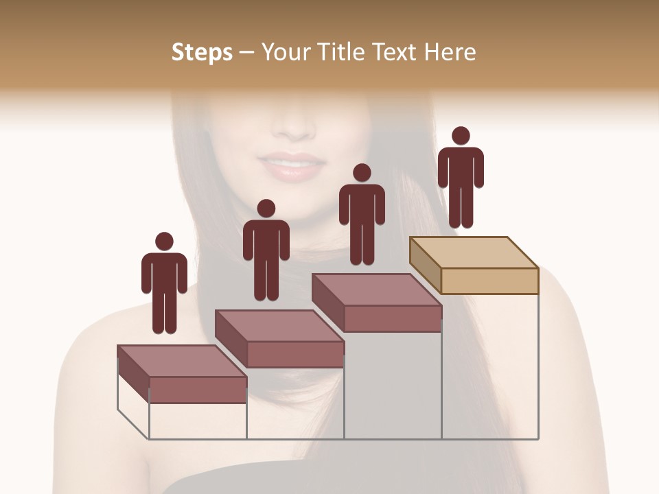 Woman Isolated Cute PowerPoint Template