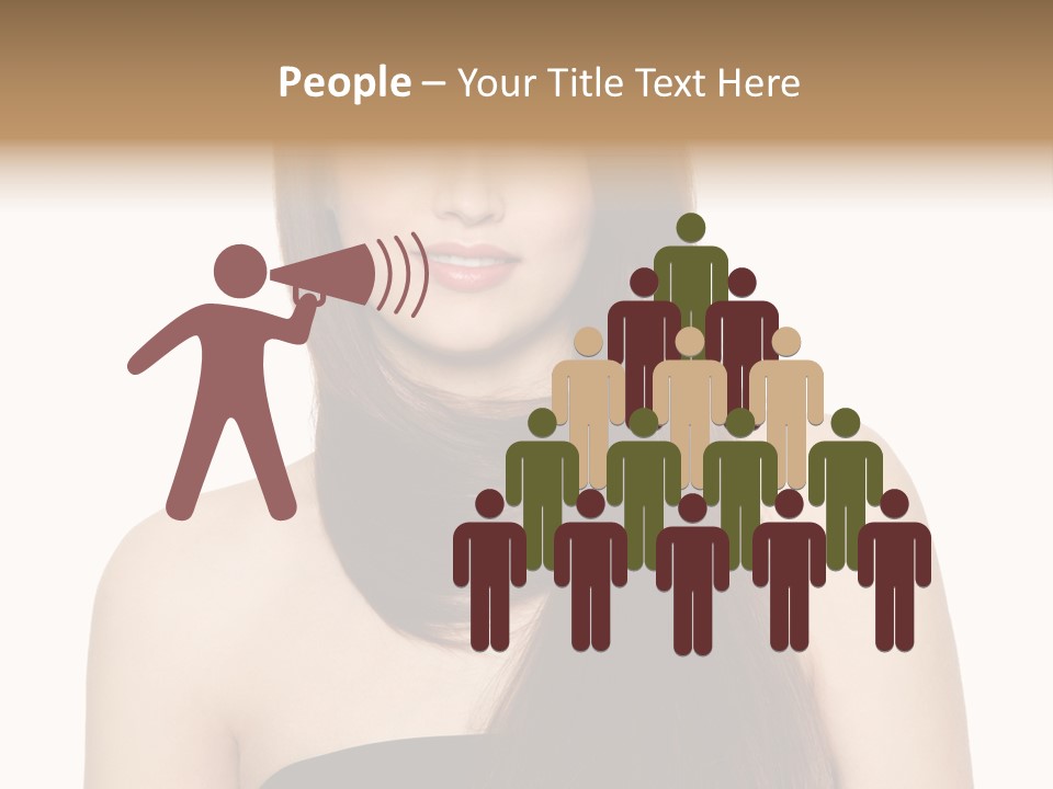 Woman Isolated Cute PowerPoint Template