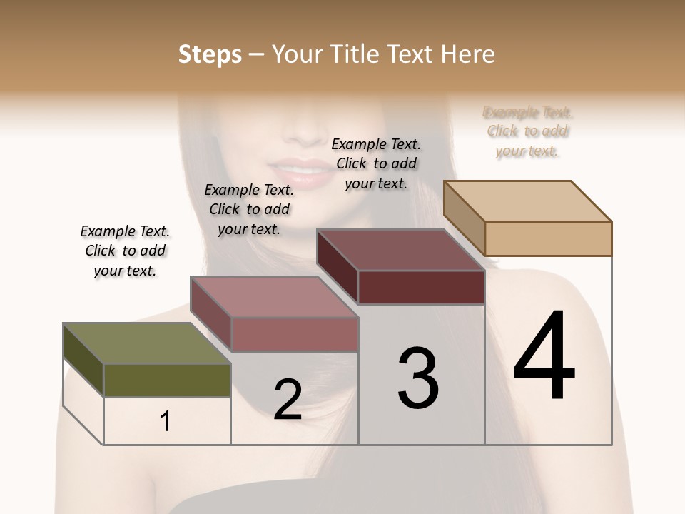 Woman Isolated Cute PowerPoint Template
