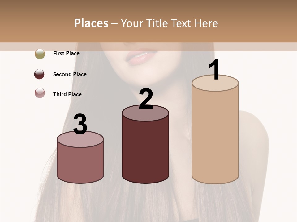 Girl Face Vertical PowerPoint Template