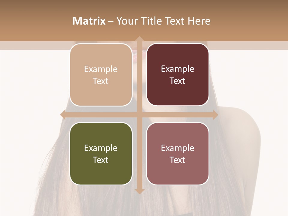 Girl Face Vertical PowerPoint Template