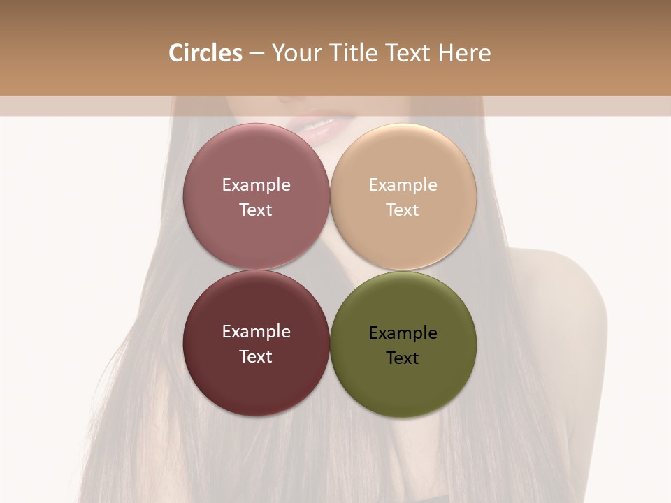 Girl Face Vertical PowerPoint Template