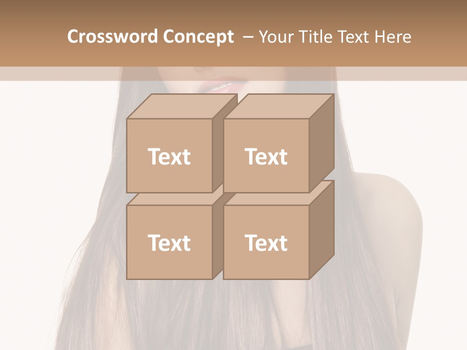 Girl Face Vertical PowerPoint Template