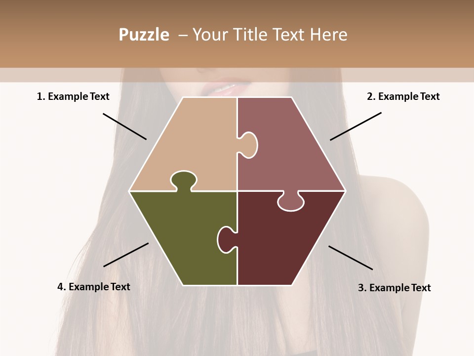 Girl Face Vertical PowerPoint Template