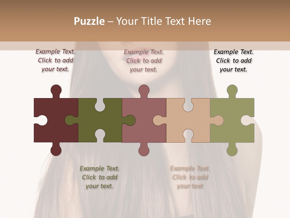 Girl Face Vertical PowerPoint Template