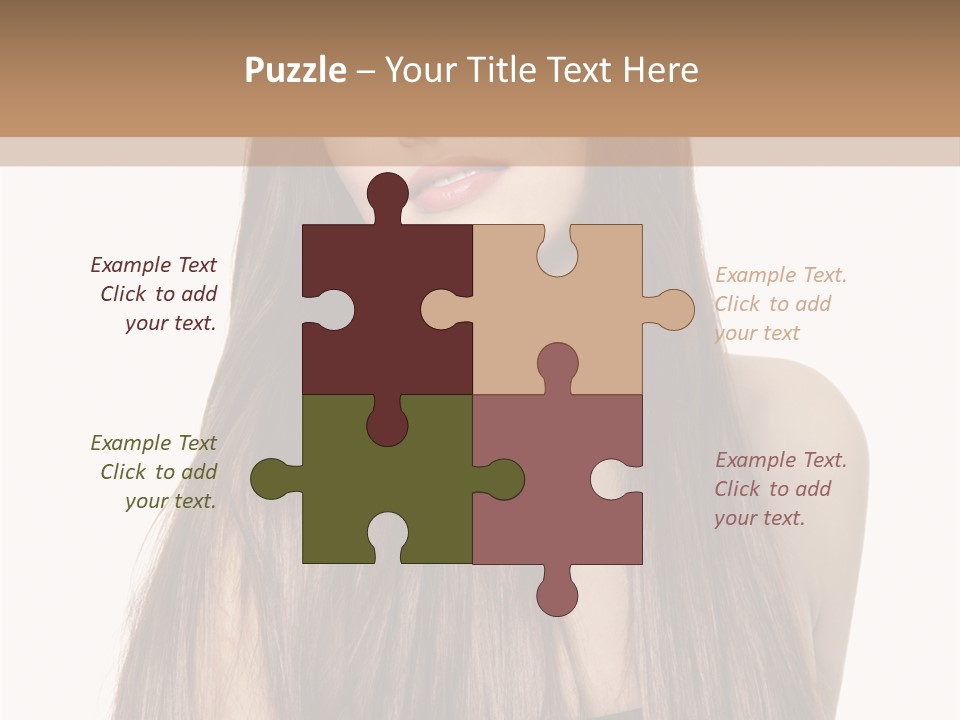 Girl Face Vertical PowerPoint Template