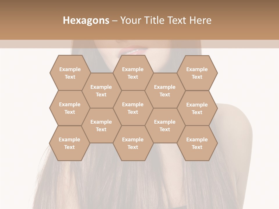 Girl Face Vertical PowerPoint Template