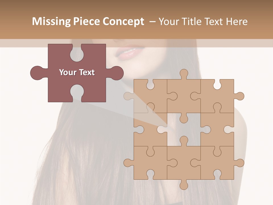 Girl Face Vertical PowerPoint Template