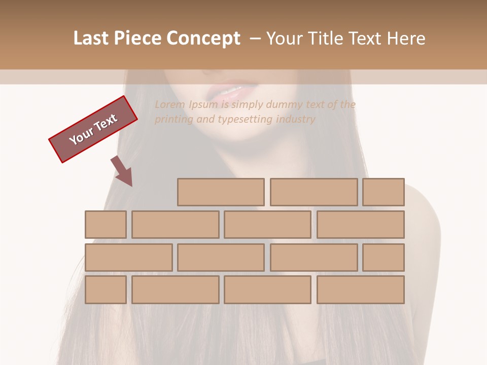 Girl Face Vertical PowerPoint Template