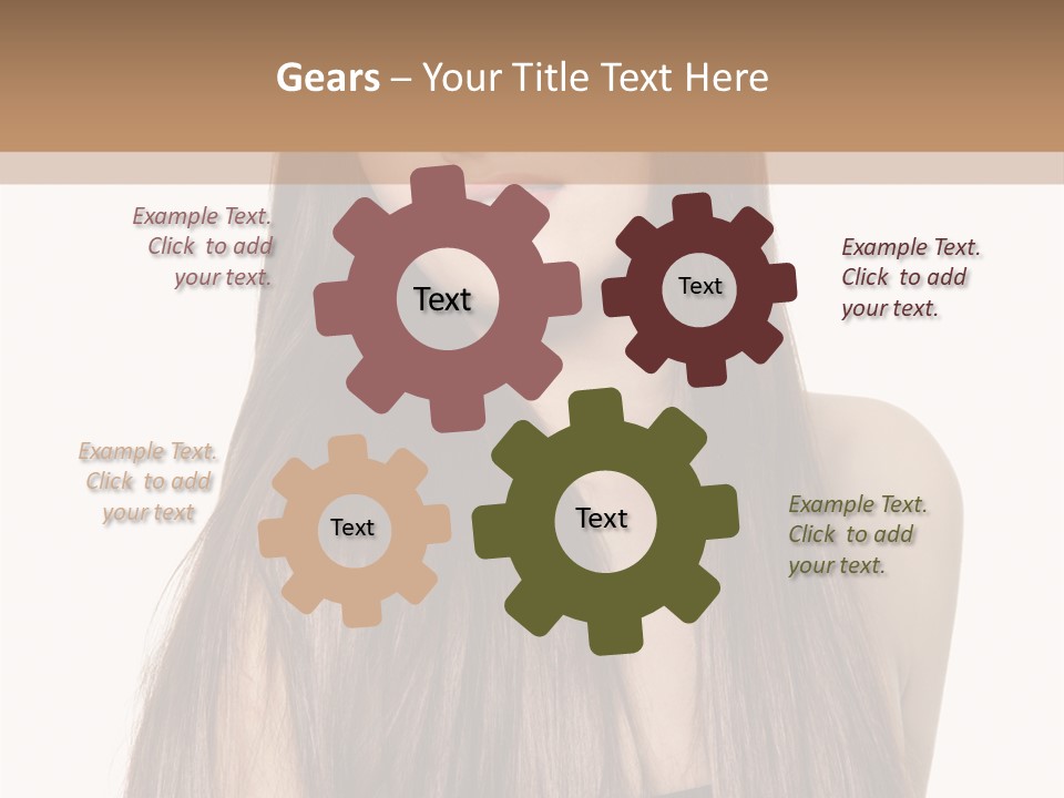 Girl Face Vertical PowerPoint Template