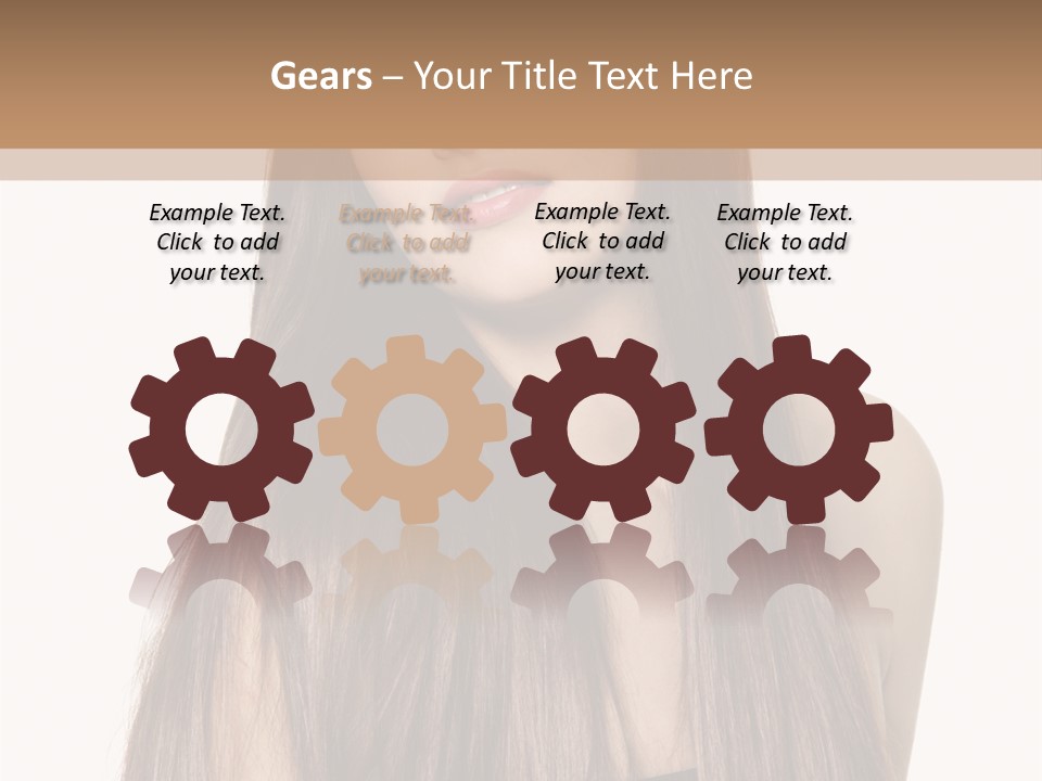 Girl Face Vertical PowerPoint Template