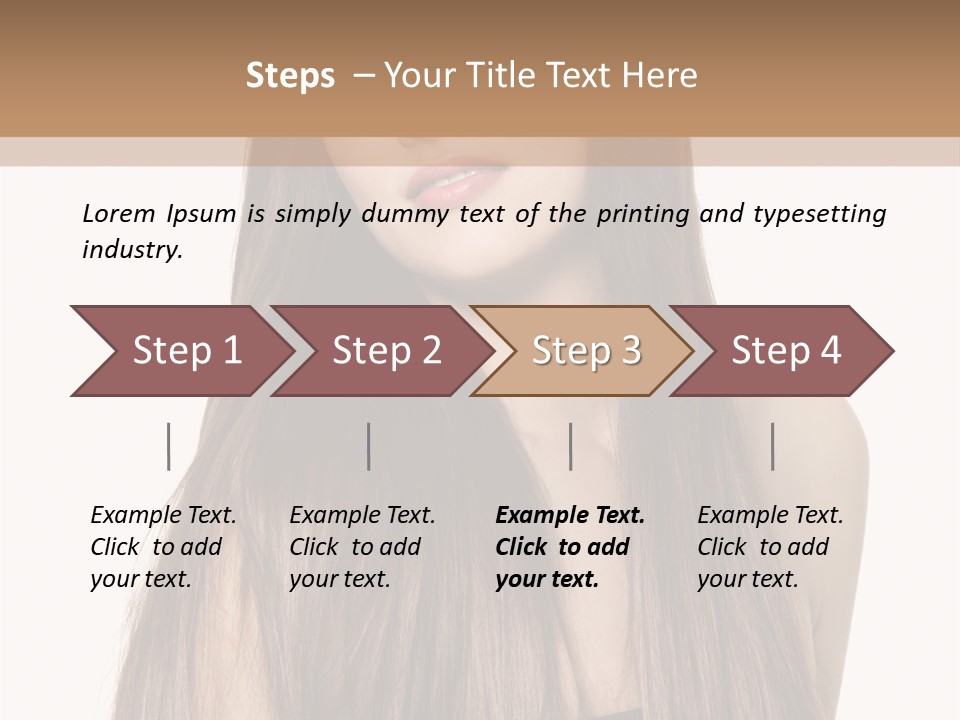 Girl Face Vertical PowerPoint Template