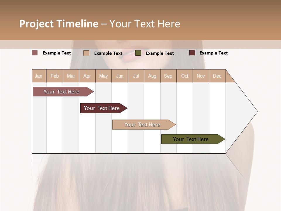 Girl Face Vertical PowerPoint Template