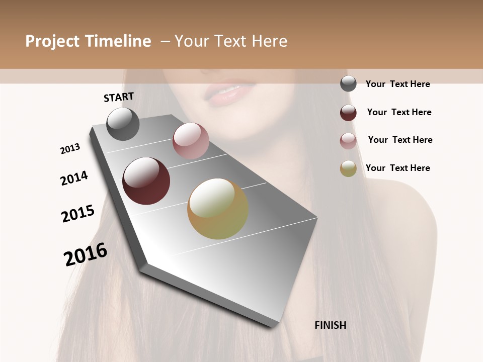 Girl Face Vertical PowerPoint Template