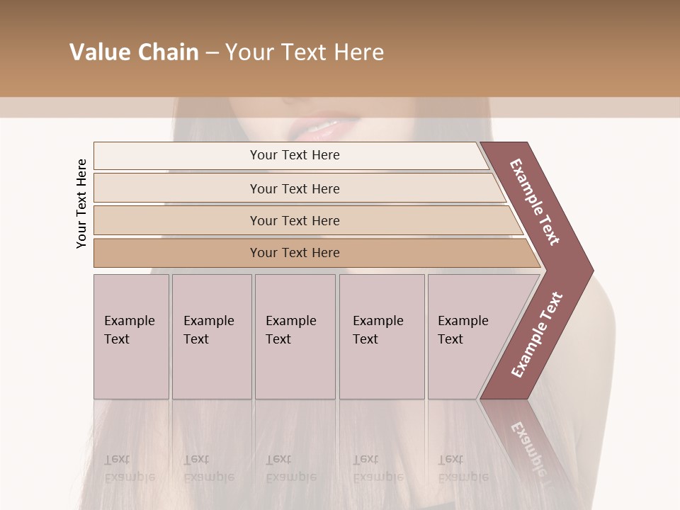 Girl Face Vertical PowerPoint Template