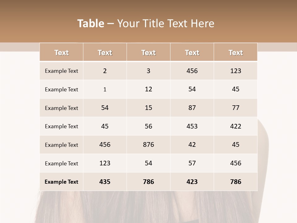 Girl Face Vertical PowerPoint Template