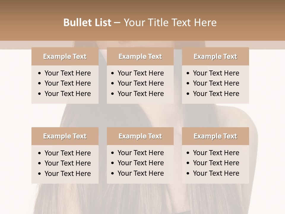 Girl Face Vertical PowerPoint Template