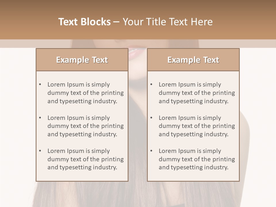 Girl Face Vertical PowerPoint Template
