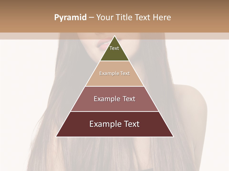 Girl Face Vertical PowerPoint Template