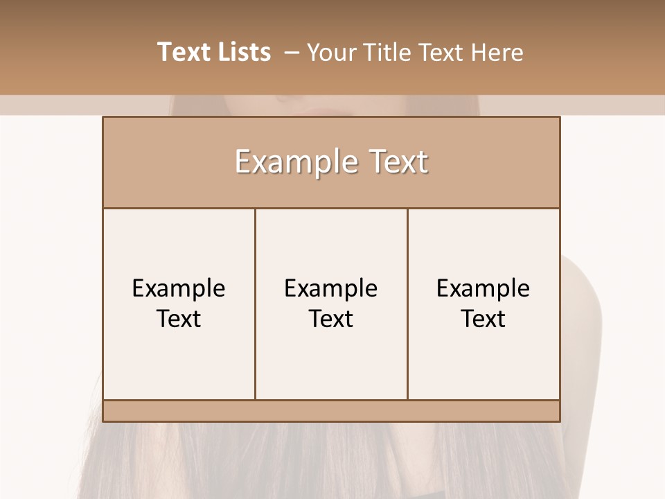 Girl Face Vertical PowerPoint Template