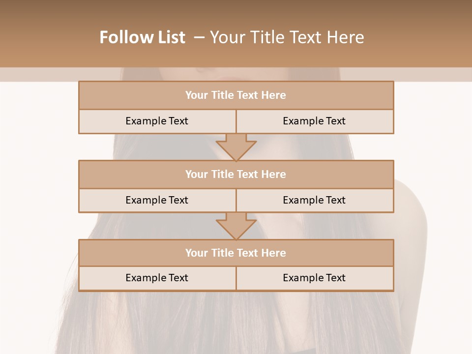 Girl Face Vertical PowerPoint Template