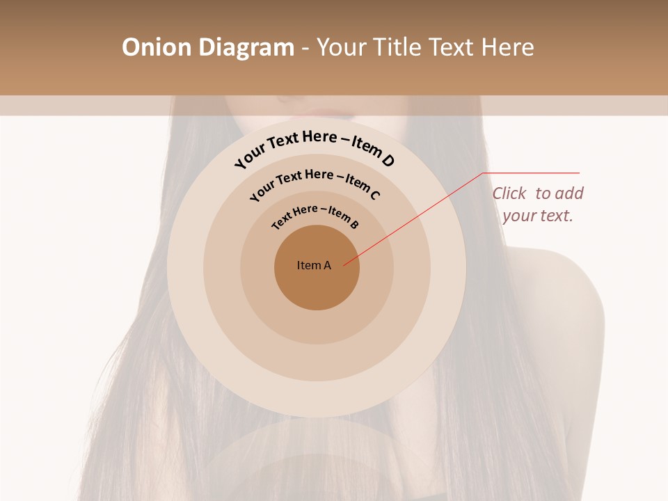 Girl Face Vertical PowerPoint Template