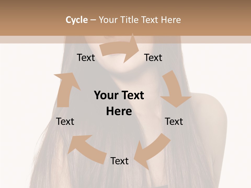 Girl Face Vertical PowerPoint Template