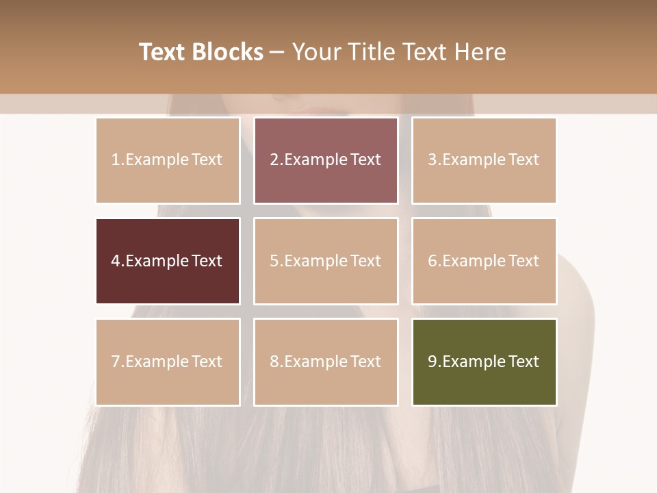 Girl Face Vertical PowerPoint Template