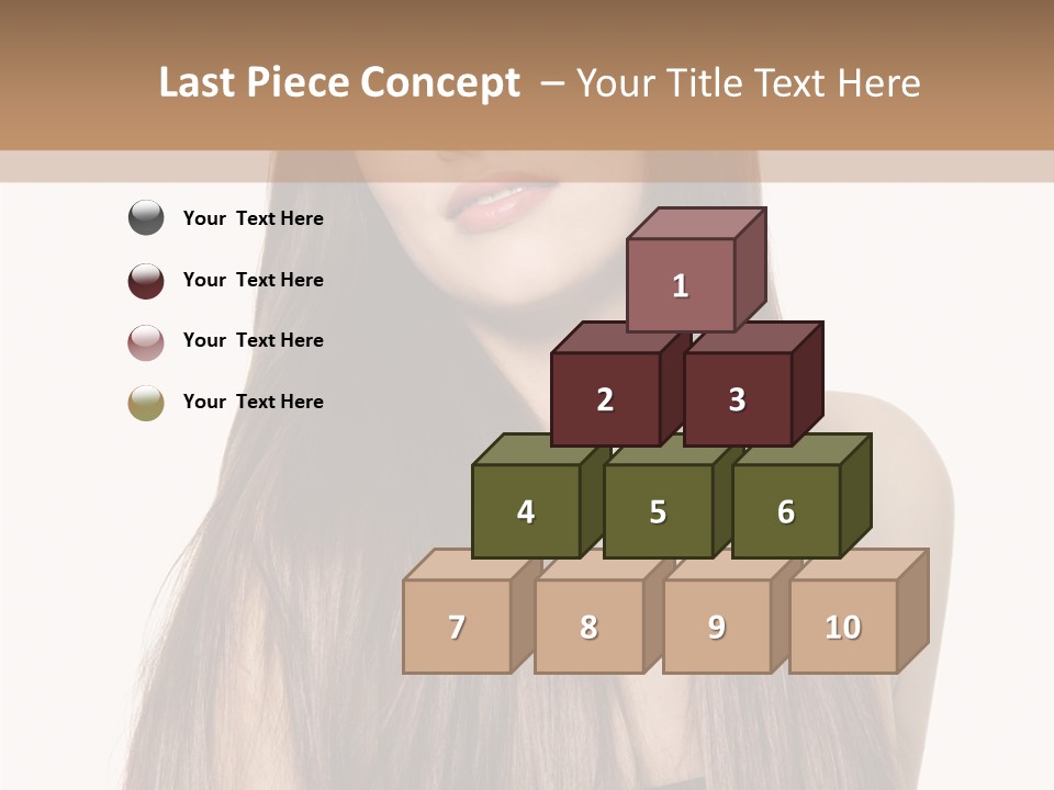 Girl Face Vertical PowerPoint Template