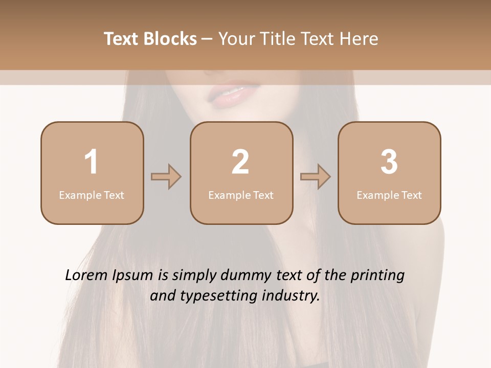 Girl Face Vertical PowerPoint Template