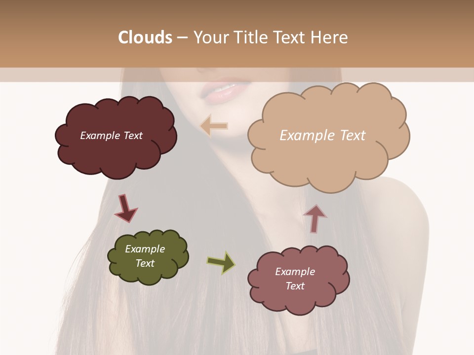 Girl Face Vertical PowerPoint Template