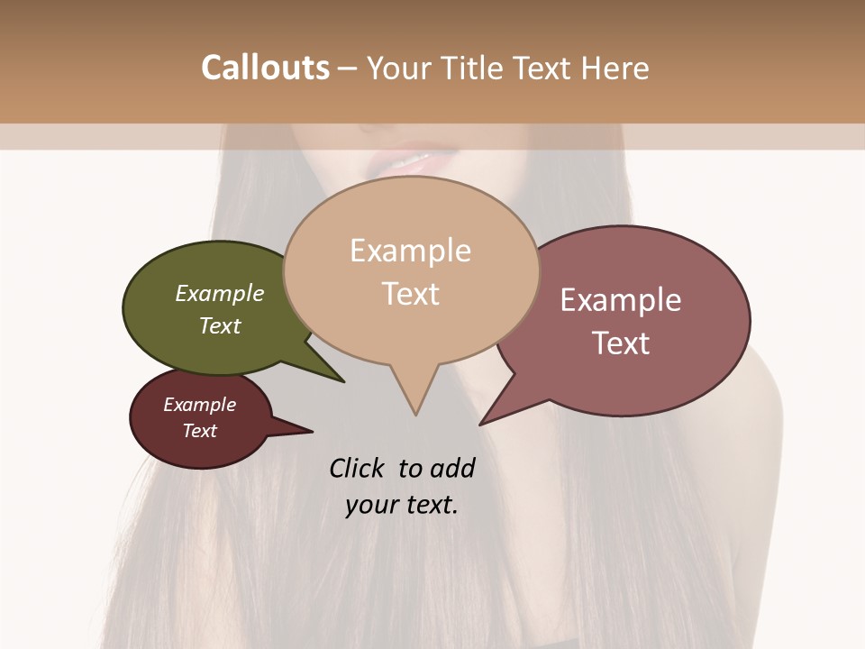 Girl Face Vertical PowerPoint Template