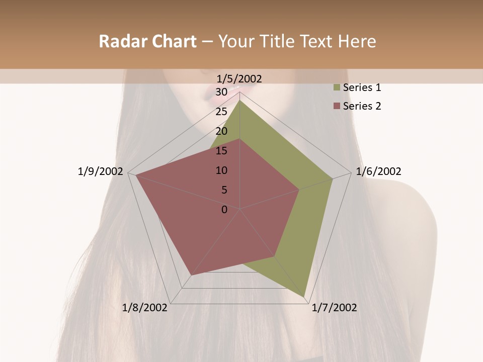 Girl Face Vertical PowerPoint Template