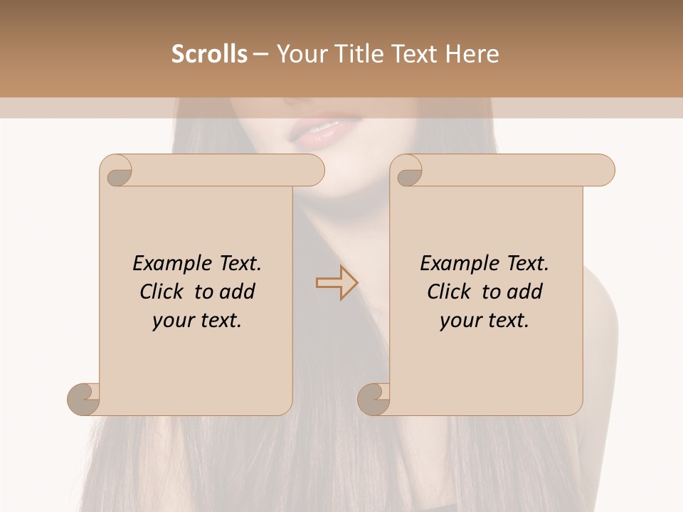 Girl Face Vertical PowerPoint Template
