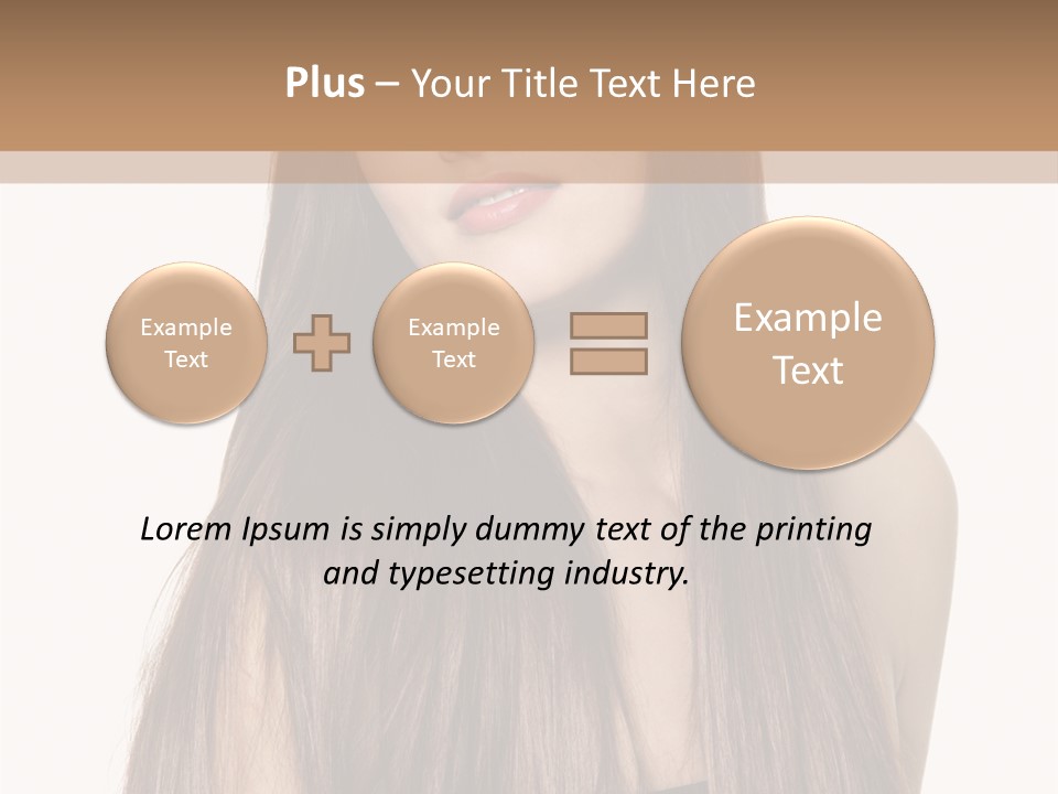 Girl Face Vertical PowerPoint Template