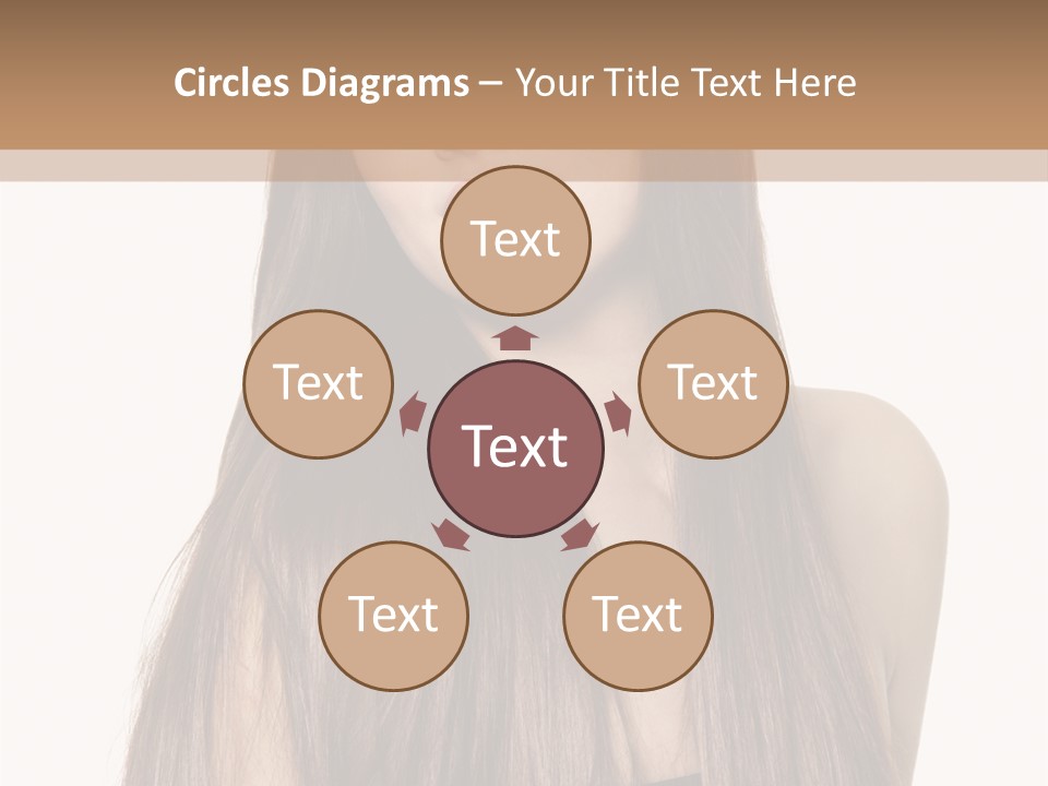 Girl Face Vertical PowerPoint Template