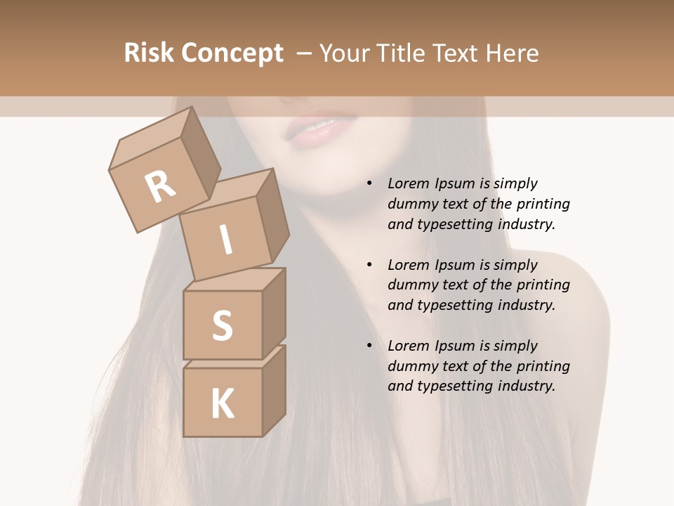 Girl Face Vertical PowerPoint Template