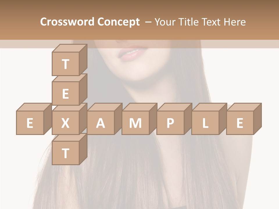 Girl Face Vertical PowerPoint Template