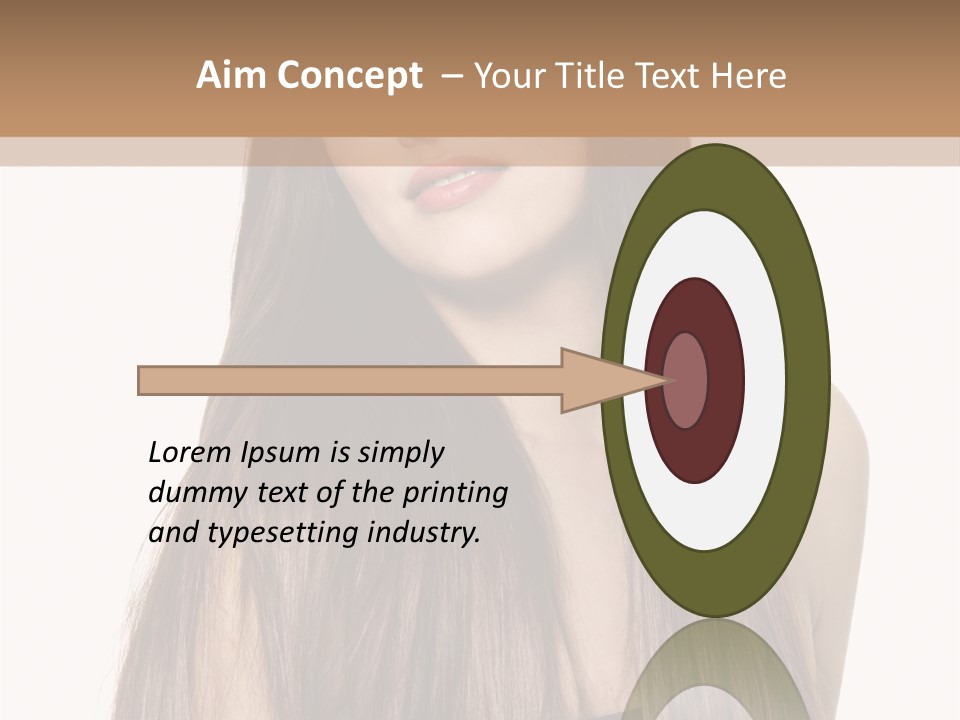 Girl Face Vertical PowerPoint Template