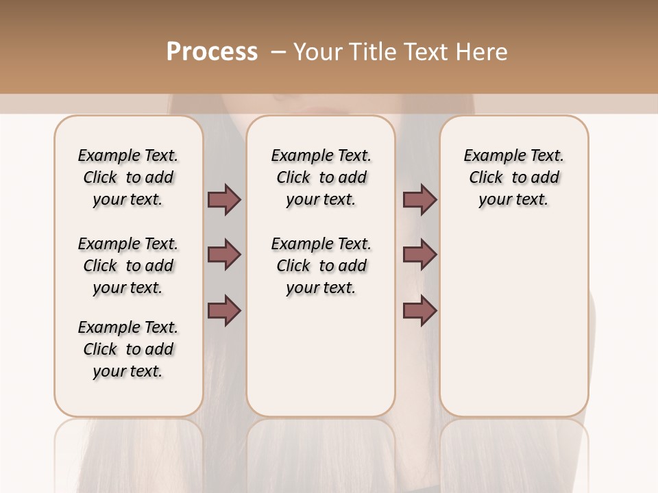Girl Face Vertical PowerPoint Template