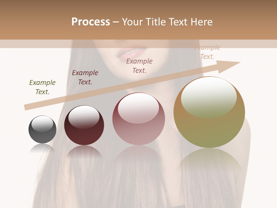 Girl Face Vertical PowerPoint Template