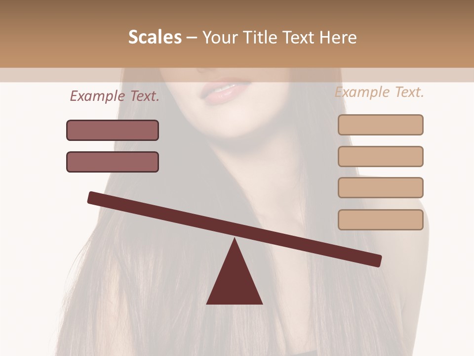 Girl Face Vertical PowerPoint Template