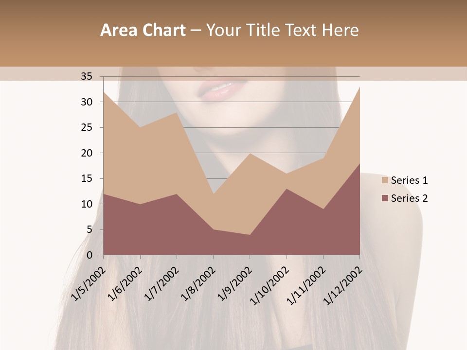 Girl Face Vertical PowerPoint Template