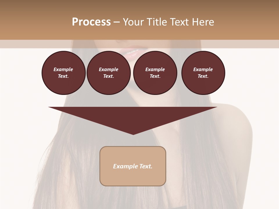 Girl Face Vertical PowerPoint Template