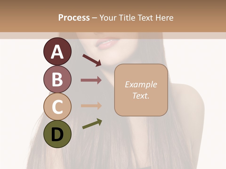 Girl Face Vertical PowerPoint Template