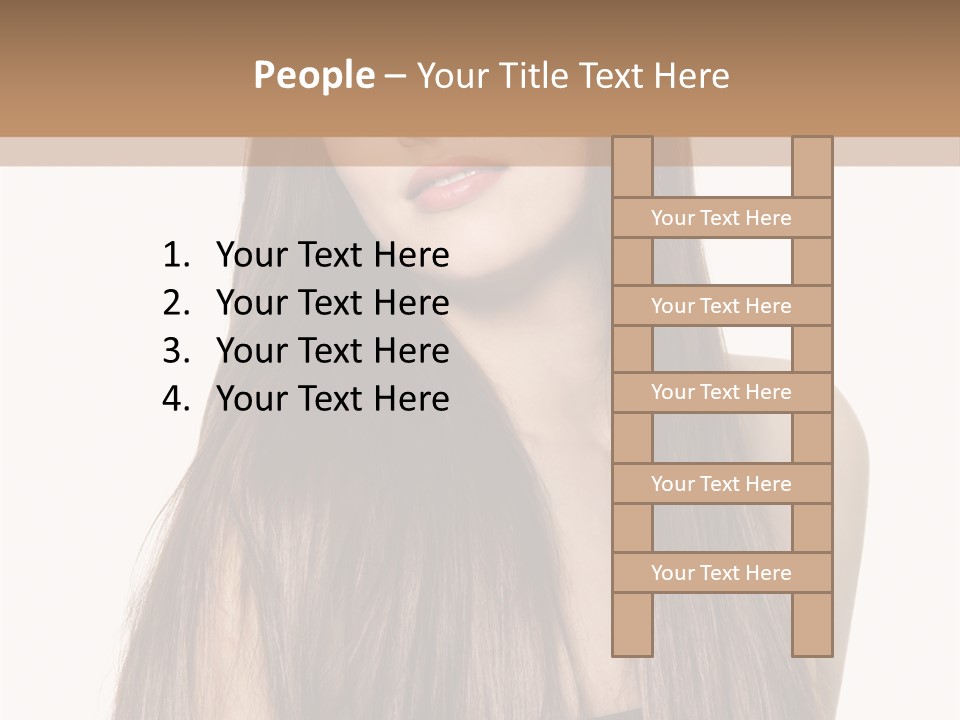 Girl Face Vertical PowerPoint Template