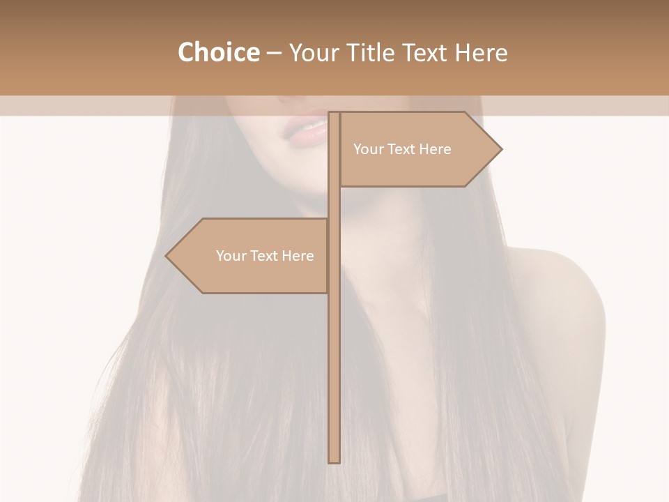 Girl Face Vertical PowerPoint Template