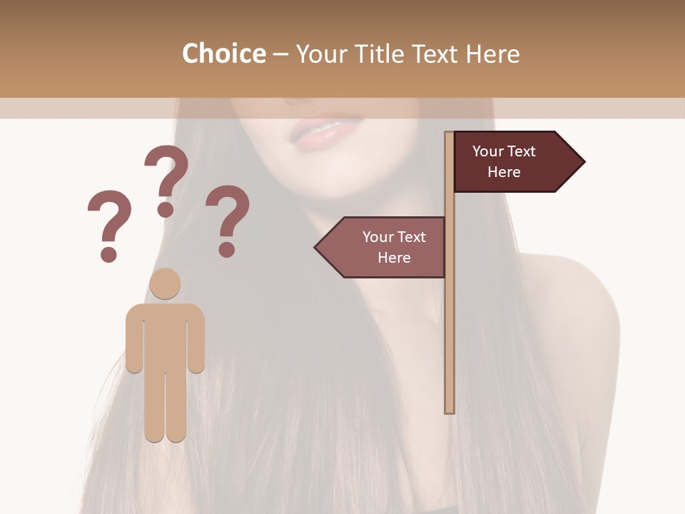 Girl Face Vertical PowerPoint Template