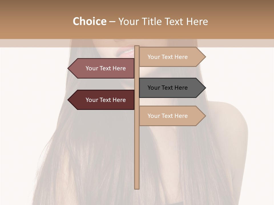 Girl Face Vertical PowerPoint Template