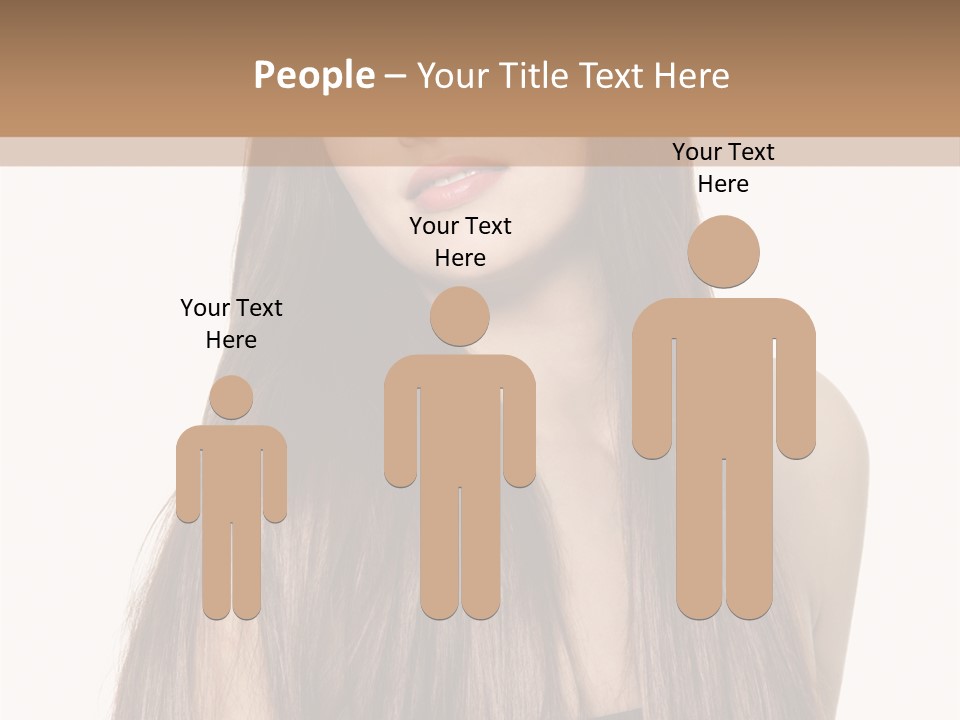 Girl Face Vertical PowerPoint Template